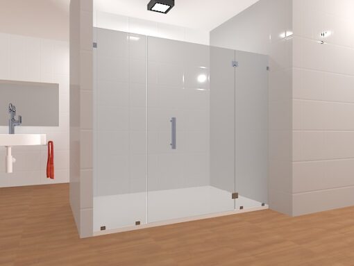 Inline Frameless Glass Shower Layout 16