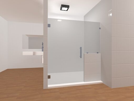 Inline Frameless Glass Shower Layout 03