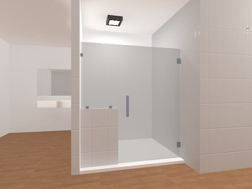 Inline Frameless Glass Shower Layout 04