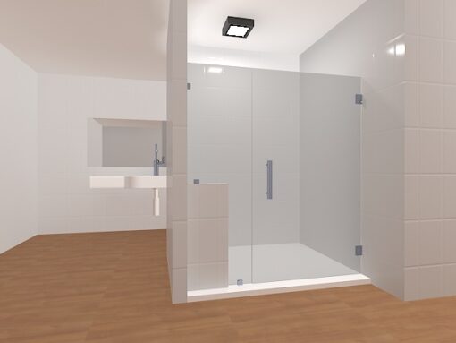 Inline Frameless Glass Shower Layout 05