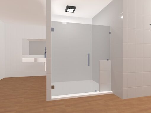 Inline Frameless Glass Shower Layout 06