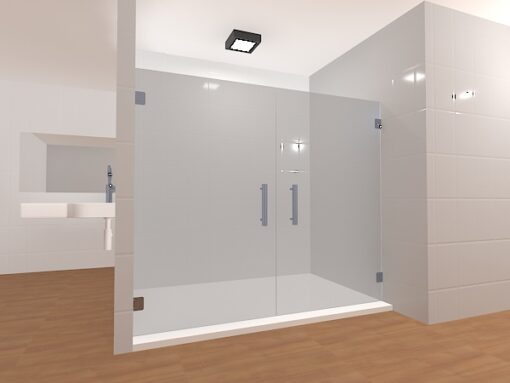 Inline Frameless Glass Shower Layout 07