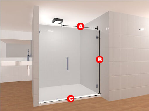 Inline Frameless Glass Shower Layout 01 - Image 2