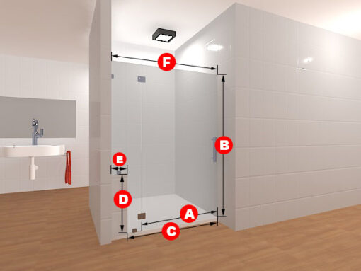 Inline Frameless Glass Shower Layout 13 - Image 2