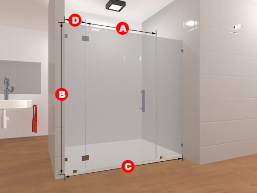 Inline Frameless Glass Shower Layout 15 - Image 2