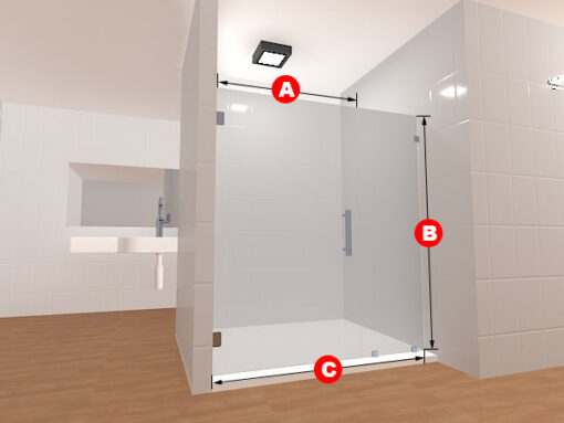 Inline Frameless Glass Shower Layout 02 - Image 2