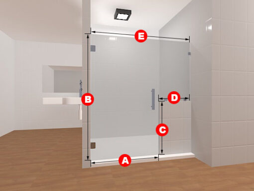 Inline Frameless Glass Shower Layout 03 - Image 2