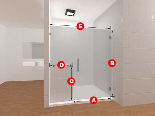 Inline Frameless Glass Shower Layout 04 - Image 2