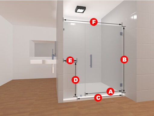 Inline Frameless Glass Shower Layout 05 - Image 2