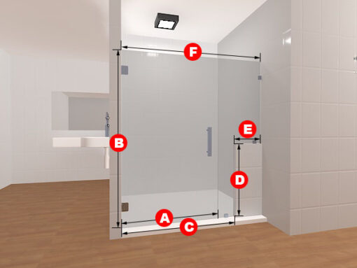 Inline Frameless Glass Shower Layout 06 - Image 2