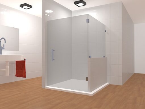 90 Degree Frameless Glass Shower Layout 8