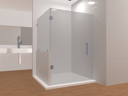 90 Degree Frameless Glass Shower Layout 9