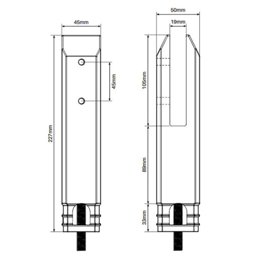 Madrid Square Core Drill Spigot With Dress Ring - Image 2