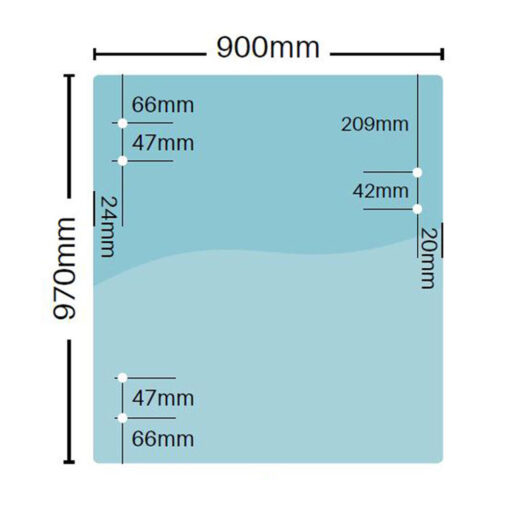 Master Range 8mm Balustrade Gate 970mm(H) x 900mm(W)