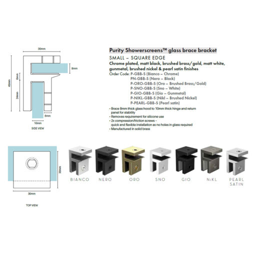 Glass Brace Bracket Small - Image 2