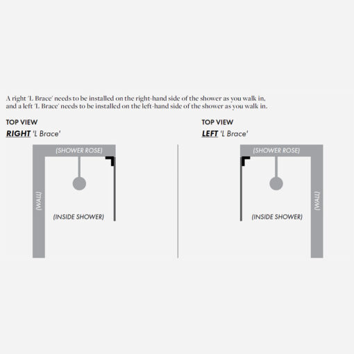 L Brace For Fixed Glass Panels - Right - Image 2