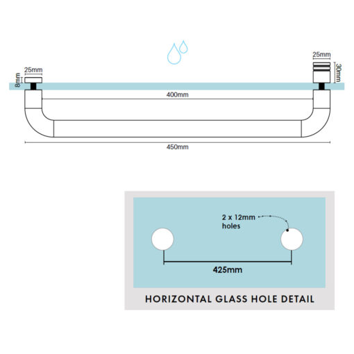 Round D Handle With Internal Knob 450mm - Image 2