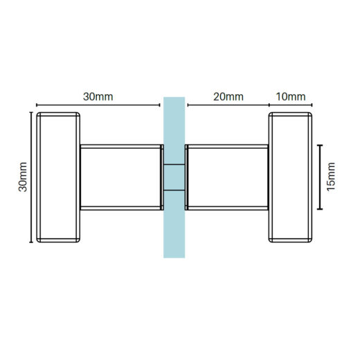 Square Recessed Knob - Image 2