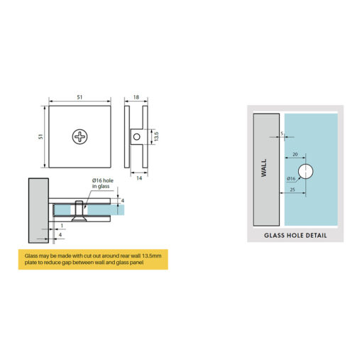 Square Wall Bracket Mechanical - Image 2