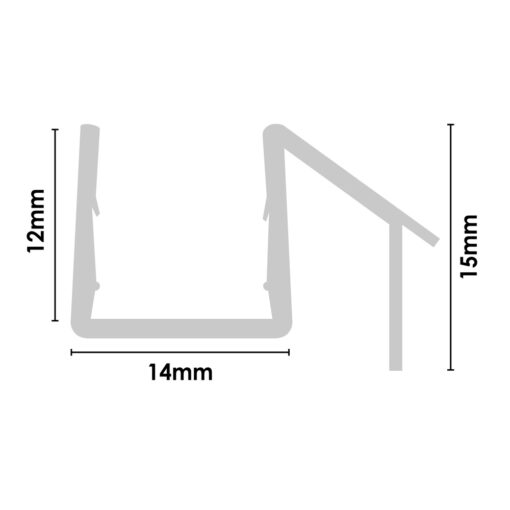 Slimline PVC Under Door Water Seal 2100mm