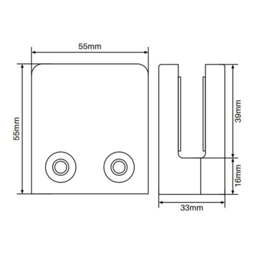 Square Flat-Back Clamp - Image 2