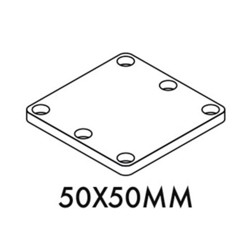 Aus 50×50 – 4mm Plate w/CSK holes – Mill