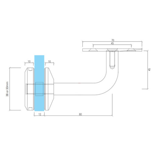 Euro Offset SOHO Round Fixed Bracket 38mm Cap - Image 2