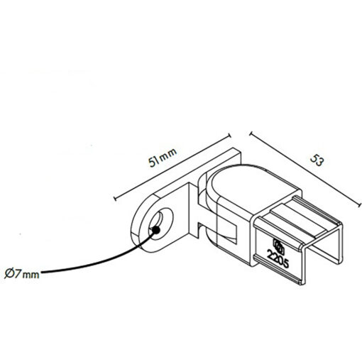 Summit Nanorail 25x21mm Wall Plate Horizontal Adjustable Left - Image 2