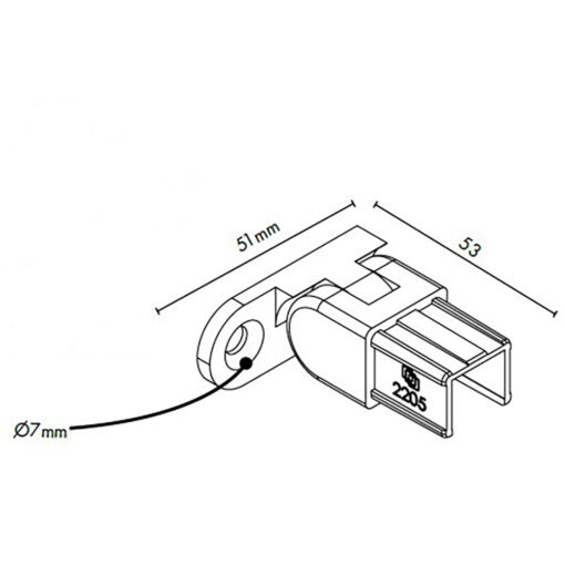 Summit Nanorail 25x21mm Wall Plate Vertical Adjustable Left - Image 2