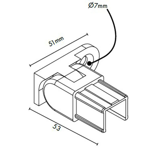 Summit Nanorail 25x21mm Wall Plate Vertical Adjustable Right - Image 2