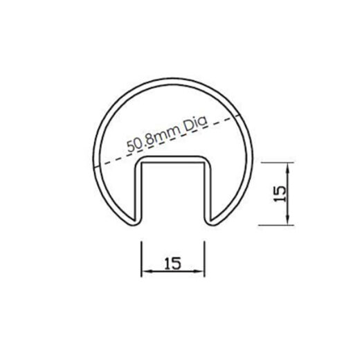 Slotted 50.8mmD Round One-way Post 5800mm - Image 2