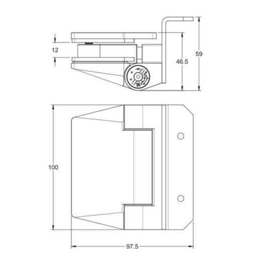 Polaris 125 Series Square Post Hinge Set - Image 2