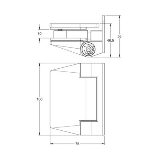 Polaris 125 Series Wall Hinge Set - Image 2