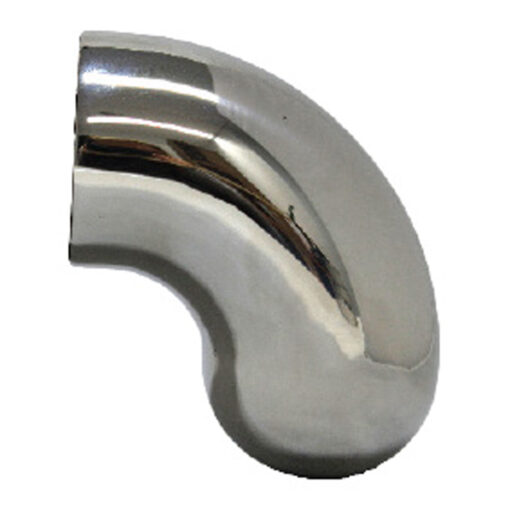 Modular 50mm Round – Handrail End Curved – SS316 Polish (Curves Around 180-Degrees)