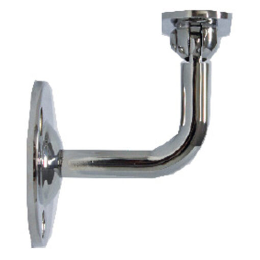 Modular 50mm Round Rail Support - Wall Mounted - With Swivel Flat Saddle