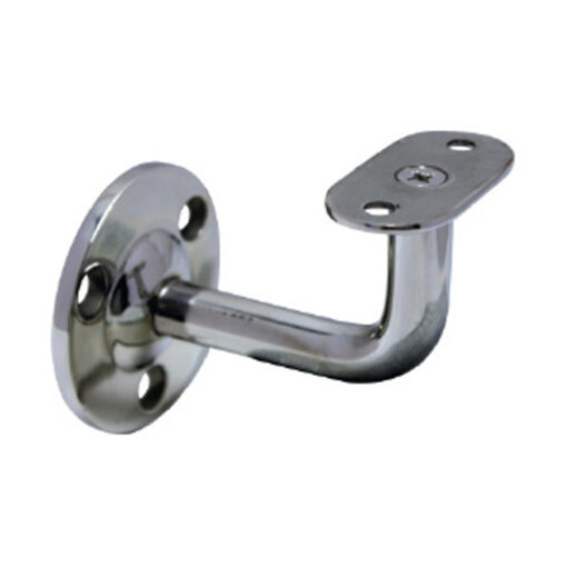 Modular 50mm Round Rail Support - Wall Mounted - With Fixed Flat Saddle